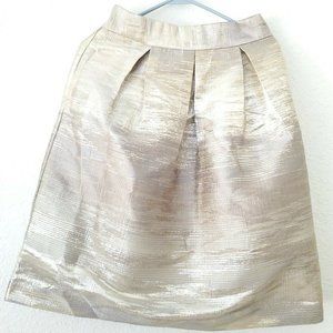 WOMENS - Large Petite NWT Simply Styled Metallic Gold Silver Skirt party formal